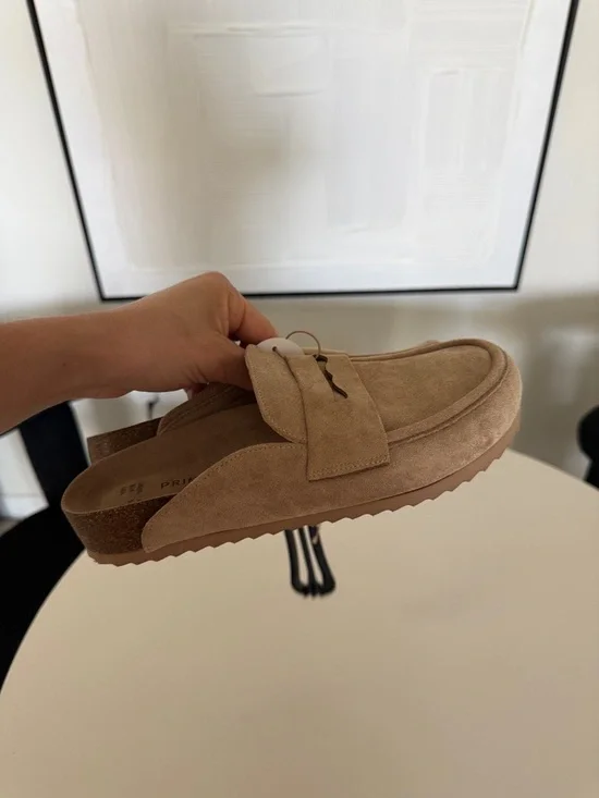 Primark Women's Sand Suede Mules Loafer Viral Clogs in Tan - Picture 6 of 8